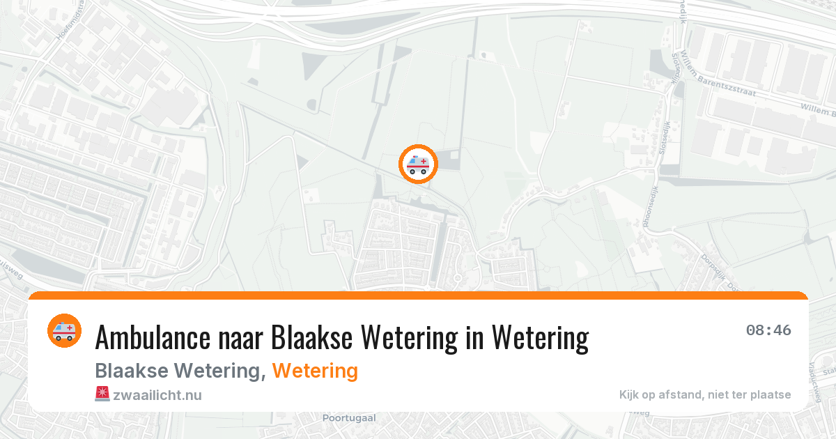 Ambulance naar Blaakse Wetering in Wetering — 19 feb 2026