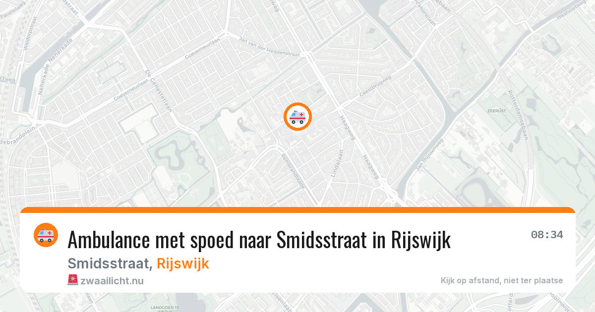 Ambulance met spoed naar Smidsstraat in Rijswijk — 4 jun 2026