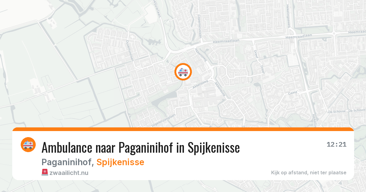 Ambulance naar Paganinihof in Spijkenisse — 22 jul 2026