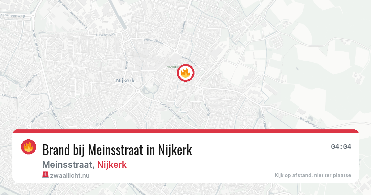 Brand bij Meinsstraat in Nijkerk — 25 jul 2026