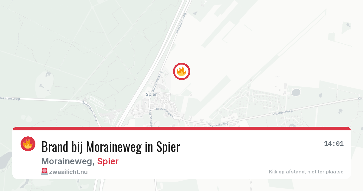 Brand bij Moraineweg in Spier — 10 apr 2026