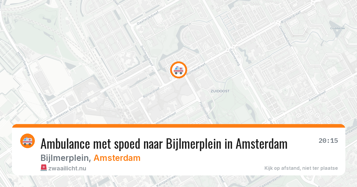 Ambulance met spoed naar Bijlmerplein in Amsterdam — 28 mei 2026