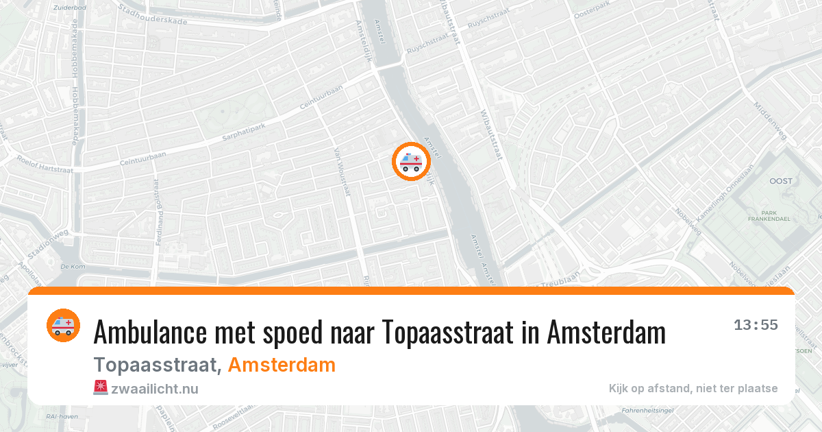 Ambulance met spoed naar Topaasstraat in Amsterdam — 26 jul 2026