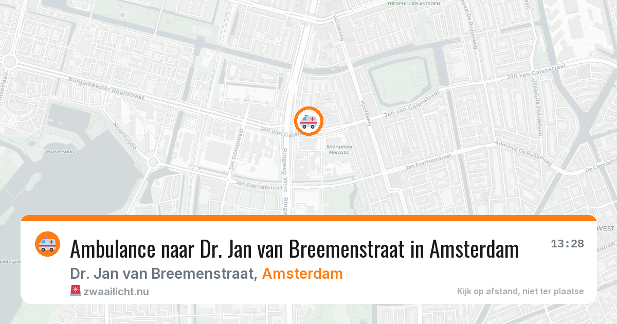 Ambulance naar Dr. Jan van Breemenstraat in Amsterdam — 16 jul 2026