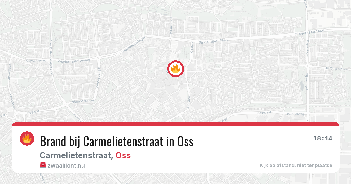 Brand bij Carmelietenstraat in Oss — 17 mei 2026