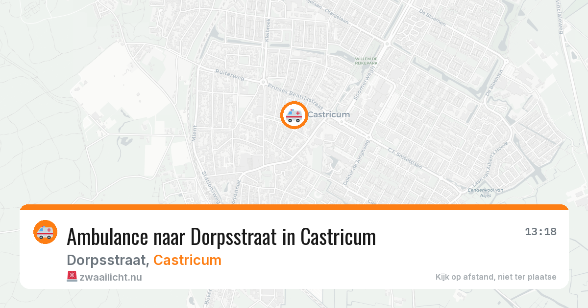 Ambulance naar Dorpsstraat in Castricum — 21 jul 2026