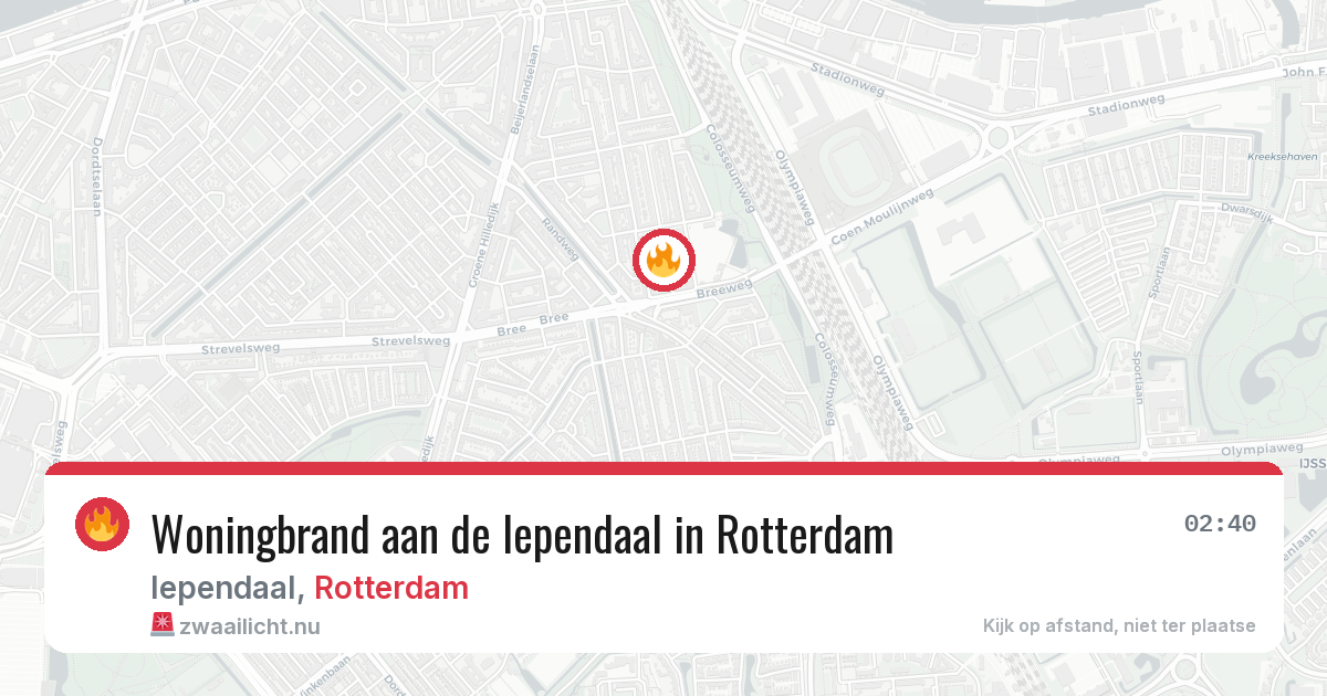 Woningbrand aan de Iependaal in Rotterdam — 27 mei 2026