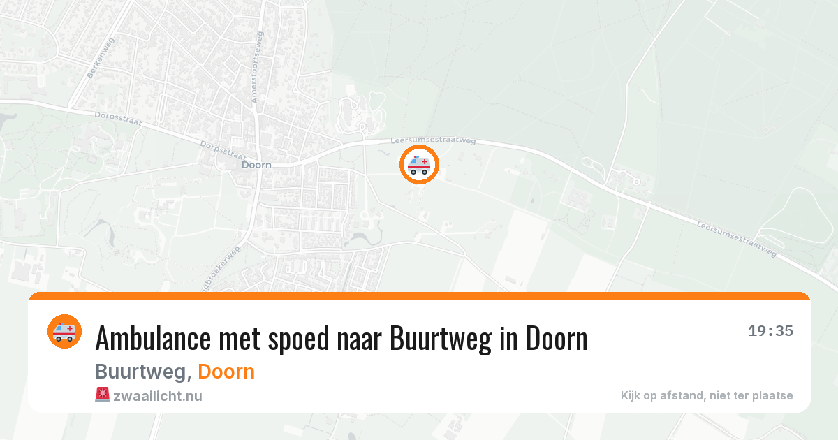 Ambulance met spoed naar Buurtweg in Doorn — 9 jul 2026