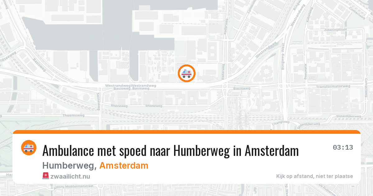 Ambulance met spoed naar Humberweg in Amsterdam — 11 jul 2026