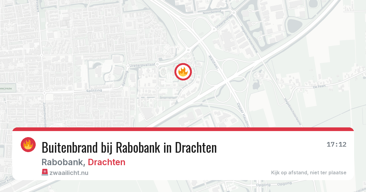 Buitenbrand bij Rabobank in Drachten — 21 apr 2026