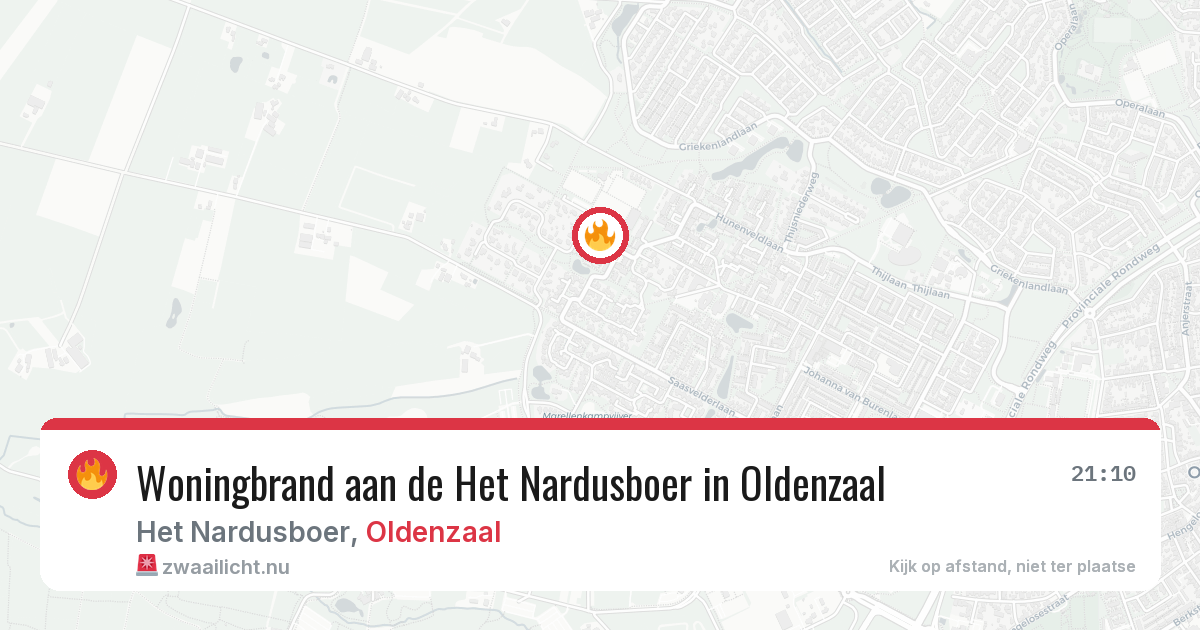 Woningbrand aan de Het Nardusboer in Oldenzaal — 2 mei 2026