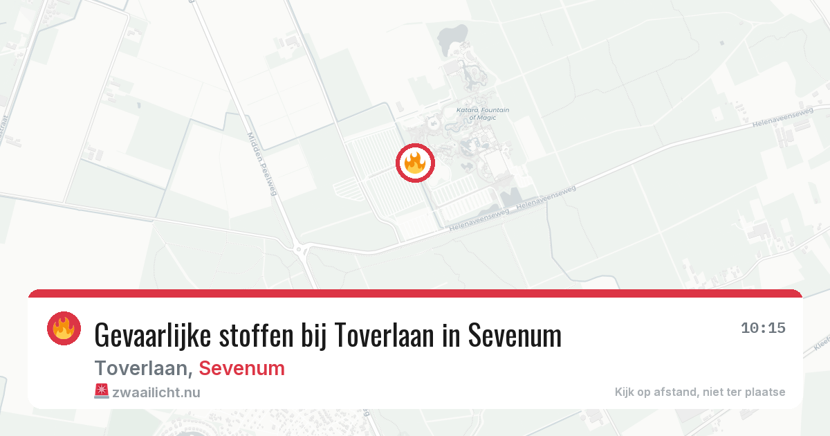Gevaarlijke stoffen bij Toverlaan in Sevenum — 15 jul 2026