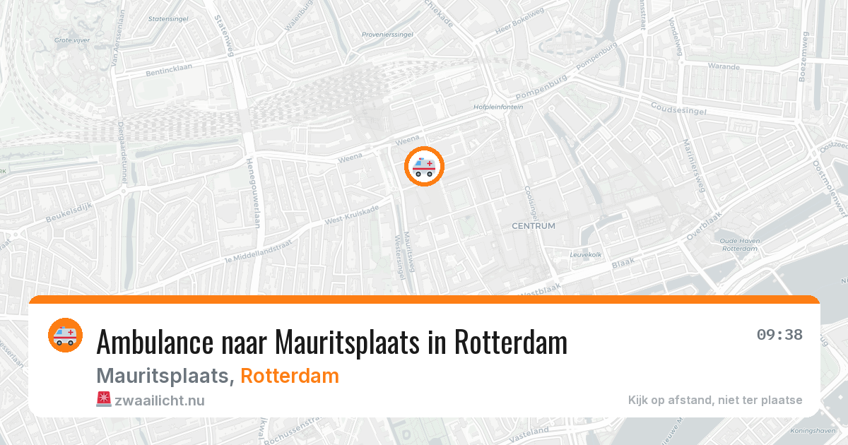 Ambulance naar Mauritsplaats in Rotterdam — 23 jul 2026