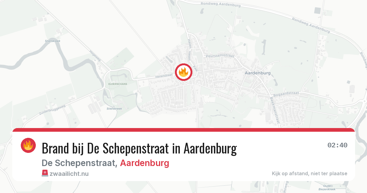 Brand bij De Schepenstraat in Aardenburg — 27 mrt 2026