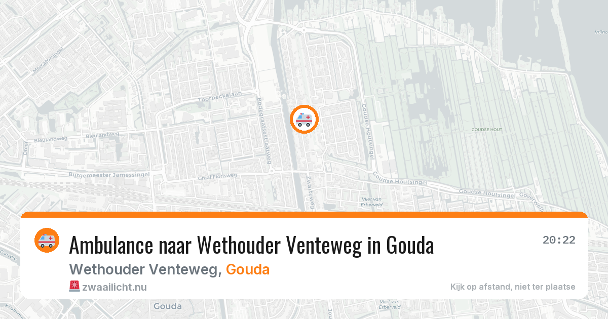 Ambulance naar Wethouder Venteweg in Gouda — 6 mei 2026