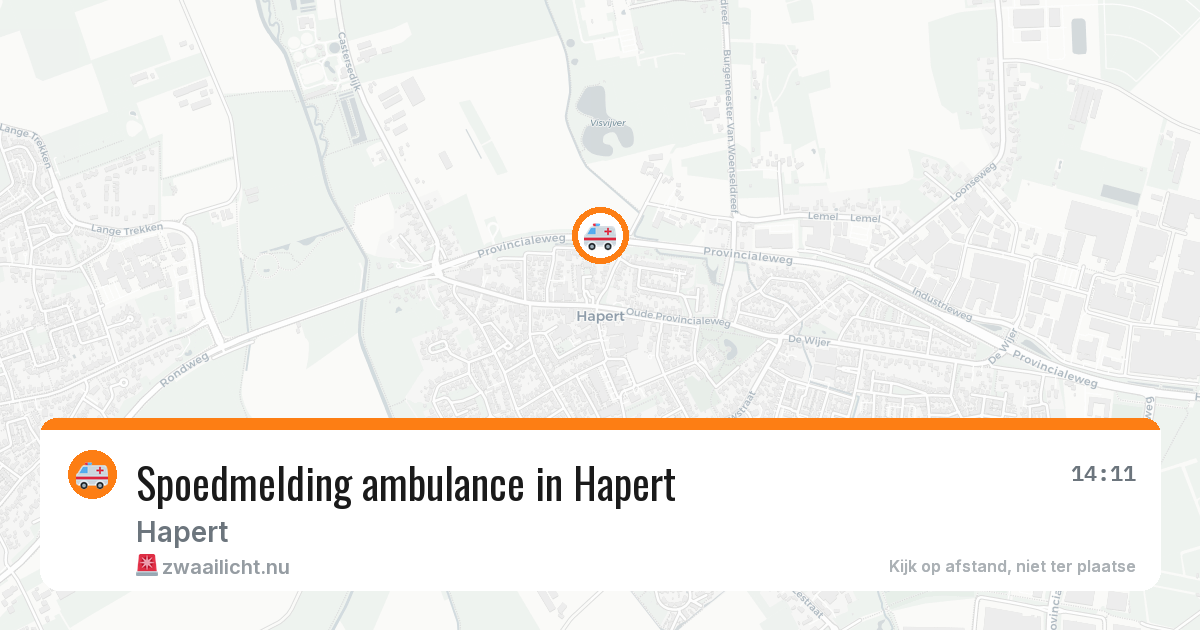 Spoedmelding ambulance in Hapert — 22 jul 2026
