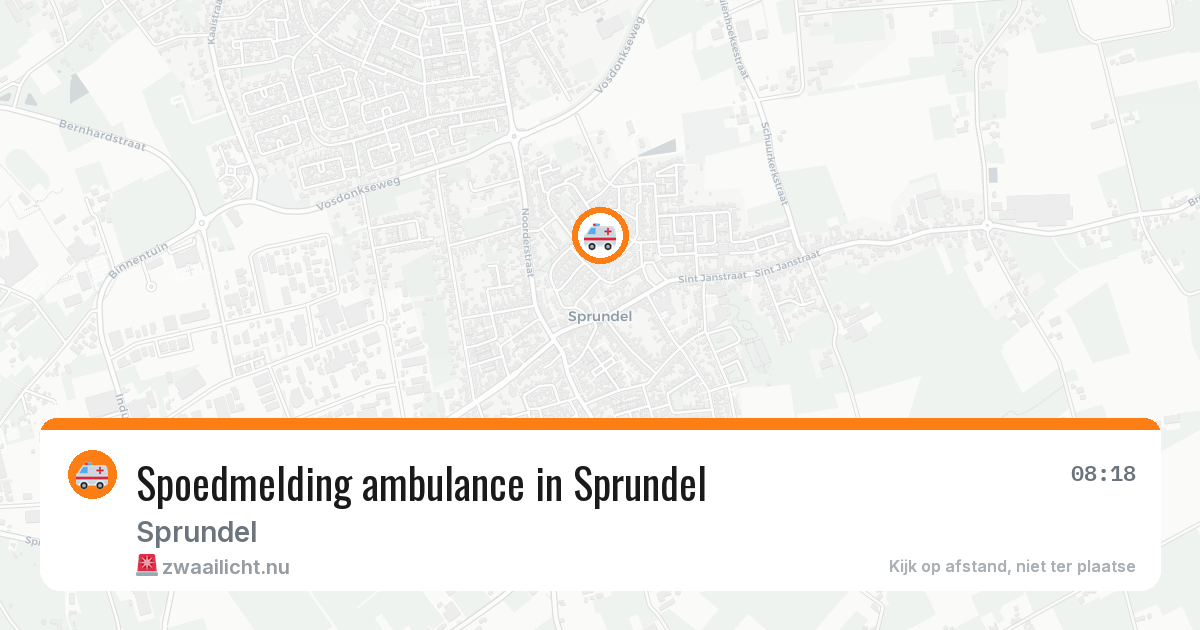 Spoedmelding ambulance in Sprundel — 28 mrt 2026