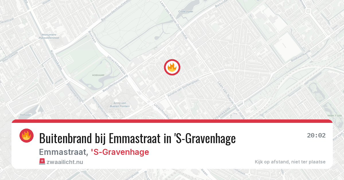 Buitenbrand bij Emmastraat in 'S-Gravenhage — 23 jul 2026