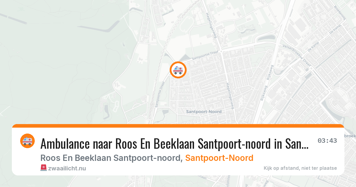 Ambulance naar Roos En Beeklaan Santpoort-noord in Santpoort-Noord — 15 jul 2026