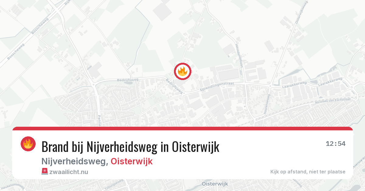 Brand bij Nijverheidsweg in Oisterwijk — 23 jul 2026
