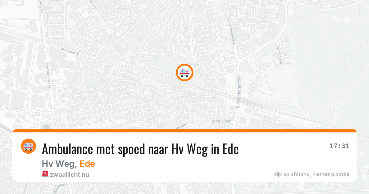 Ambulance met spoed naar Hv Weg in Ede — 1 jul 2026