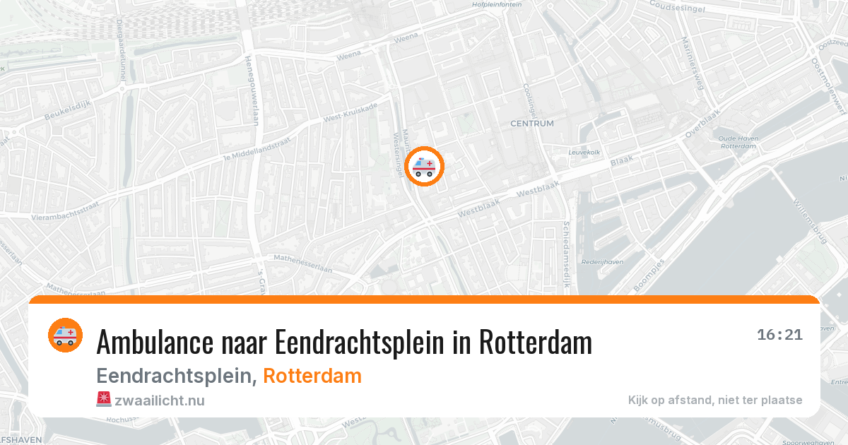 Ambulance naar Eendrachtsplein in Rotterdam — 25 jul 2026