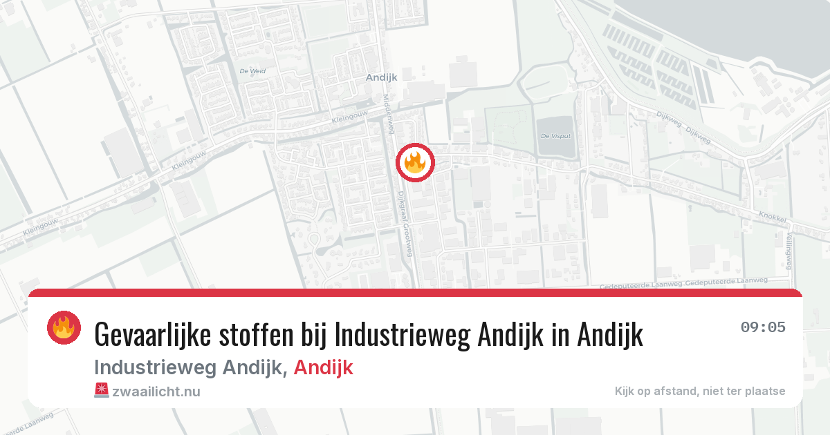 Gevaarlijke stoffen bij Industrieweg Andijk in Andijk — 19 mei 2026