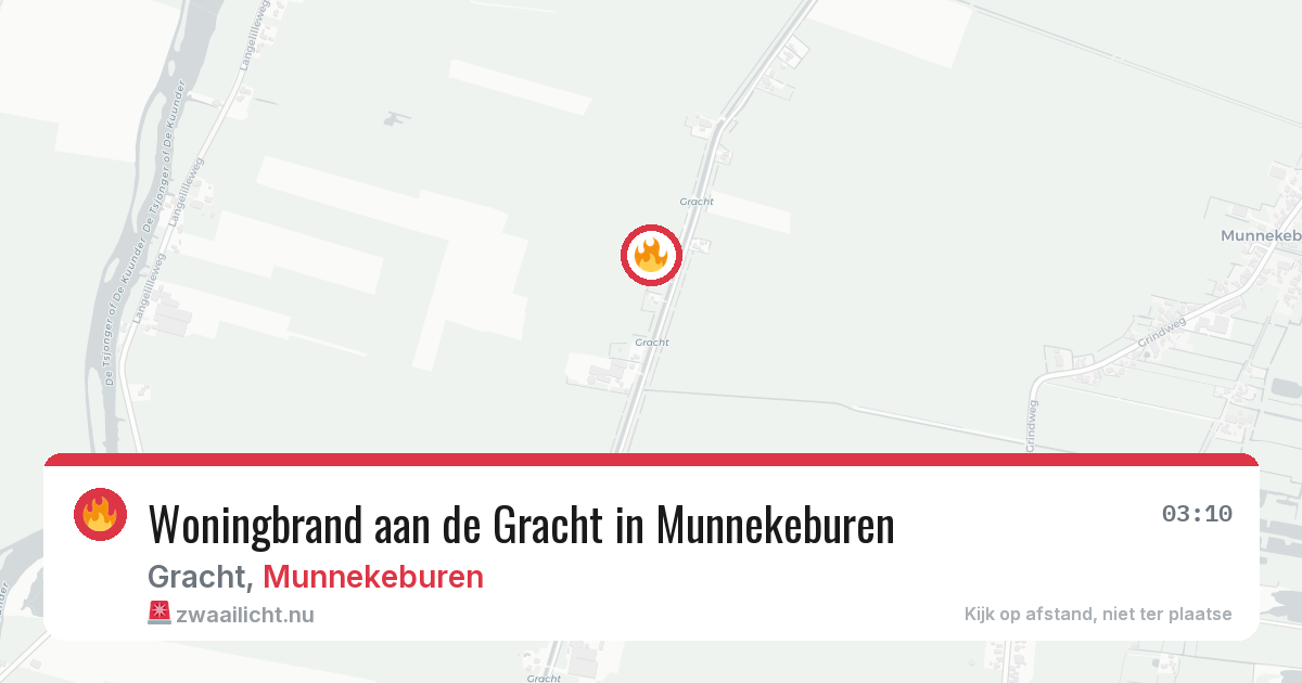 Woningbrand aan de Gracht in Munnekeburen — 19 apr 2026