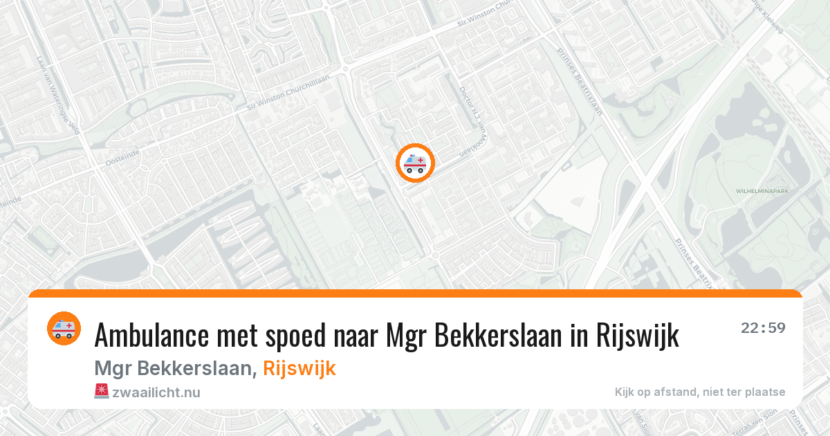 Ambulance met spoed naar Mgr Bekkerslaan in Rijswijk — 14 jul 2026