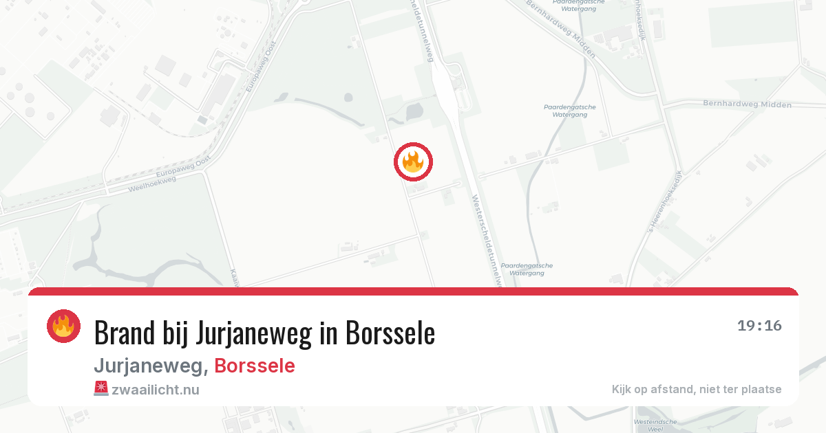 Brand bij Jurjaneweg in Borssele — 8 apr 2026