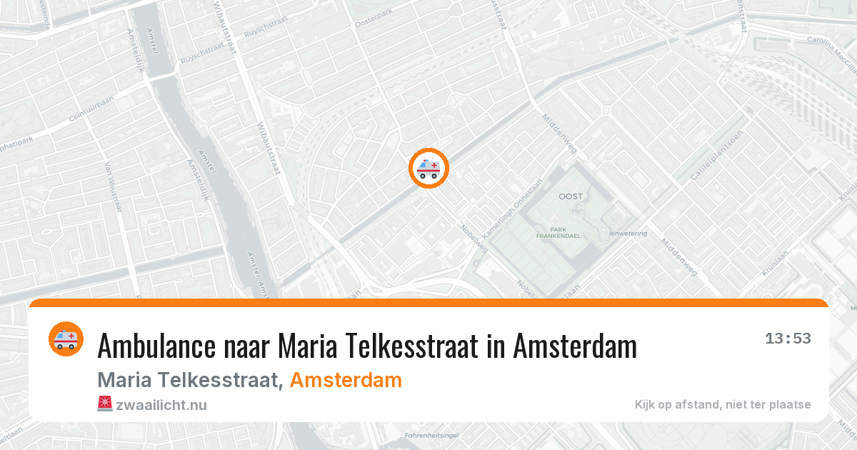 Ambulance naar Maria Telkesstraat in Amsterdam — 4 jun 2026