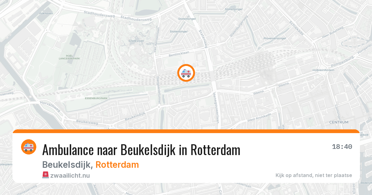 Ambulance naar Beukelsdijk in Rotterdam — 14 jul 2026