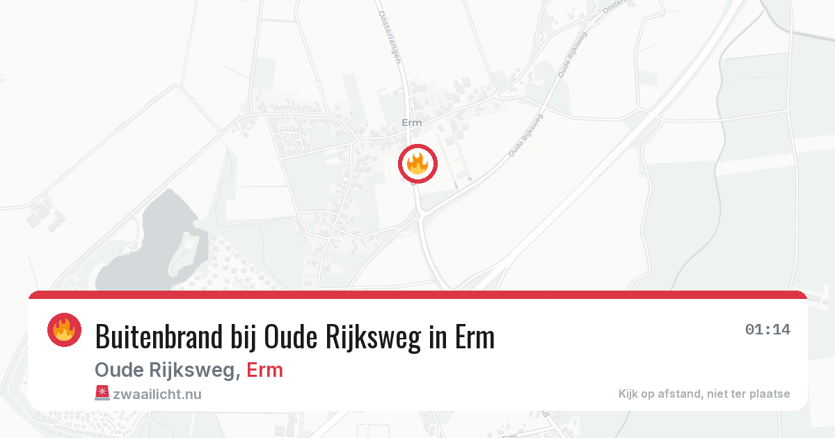 Buitenbrand bij Oude Rijksweg in Erm — 2 mei 2026
