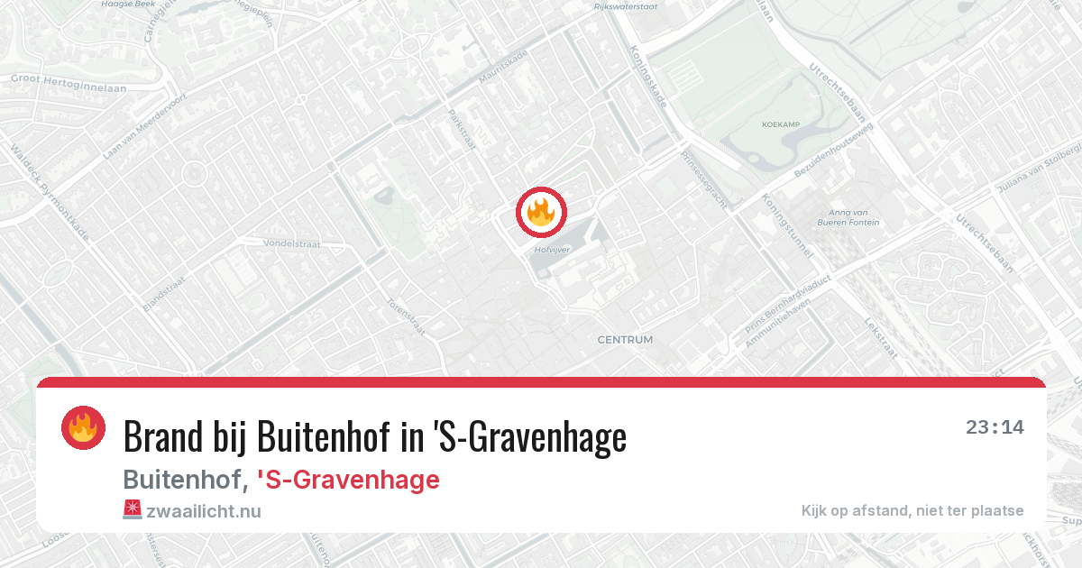 Brand bij Buitenhof in 'S-Gravenhage — 2 jun 2026