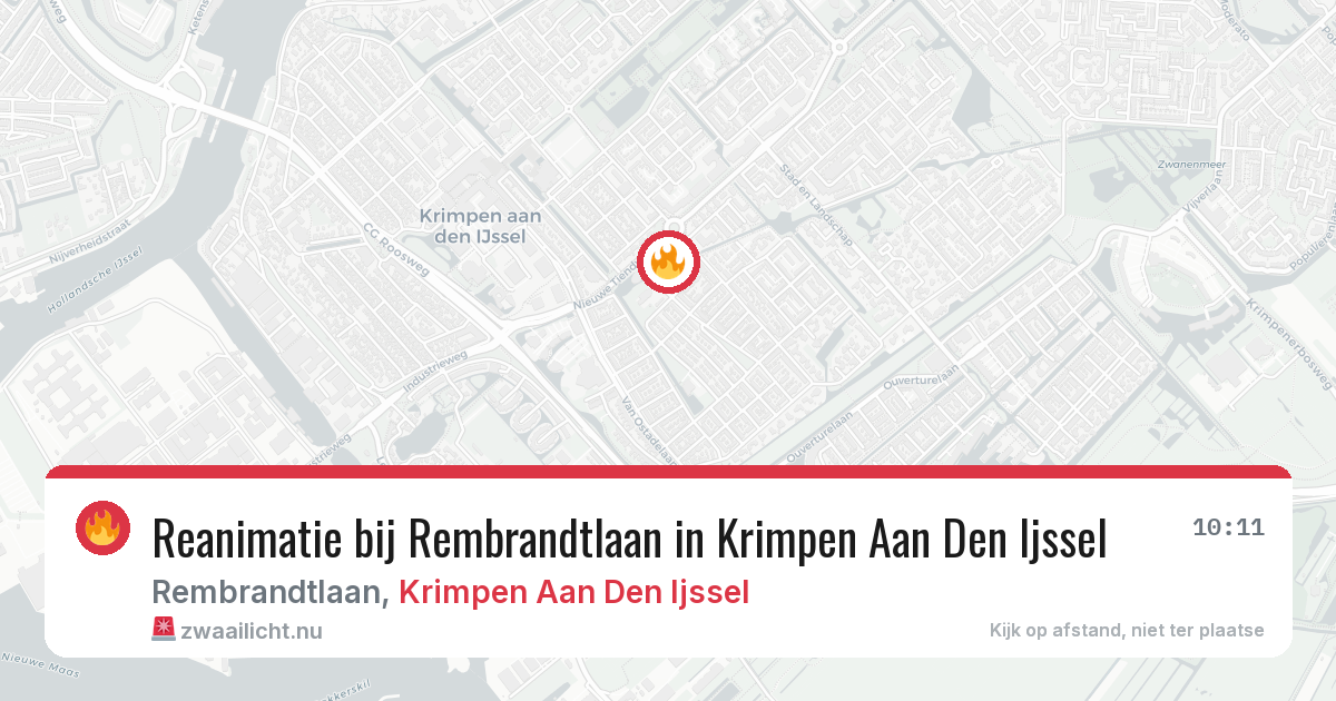 Reanimatie bij Rembrandtlaan in Krimpen Aan Den Ijssel — 17 mei 2026