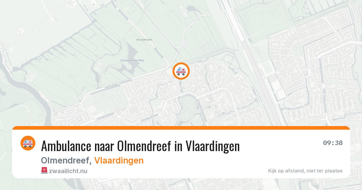 Ambulance naar Olmendreef in Vlaardingen — 22 mrt 2026
