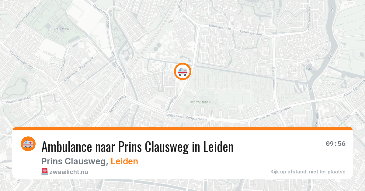 Ambulance naar Prins Clausweg in Leiden — 22 jul 2026