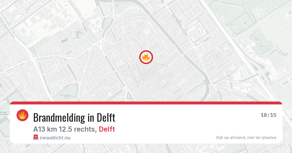 Brandmelding in Delft — 15 mei 2026