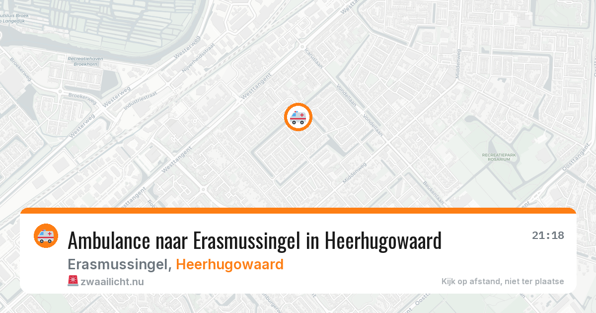 Ambulance naar Erasmussingel in Heerhugowaard — 25 jul 2026