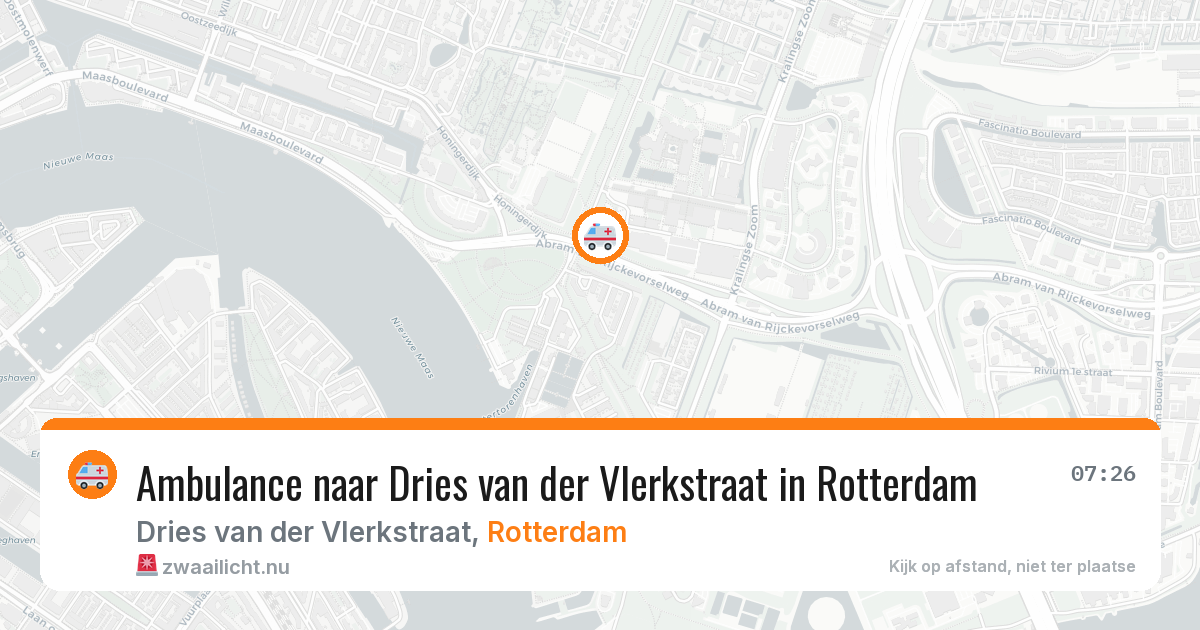 Ambulance naar Dries van der Vlerkstraat in Rotterdam — 15 jul 2026