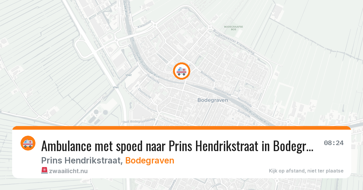 Ambulance met spoed naar Prins Hendrikstraat in Bodegraven — 26 jul 2026