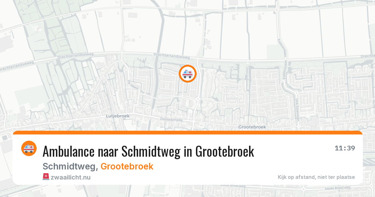 Ambulance naar Schmidtweg in Grootebroek — 8 jul 2026