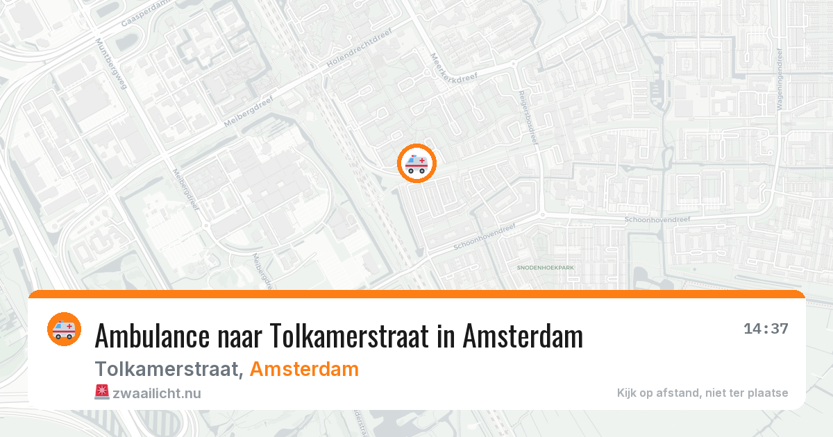Ambulance naar Tolkamerstraat in Amsterdam — 25 mrt 2026