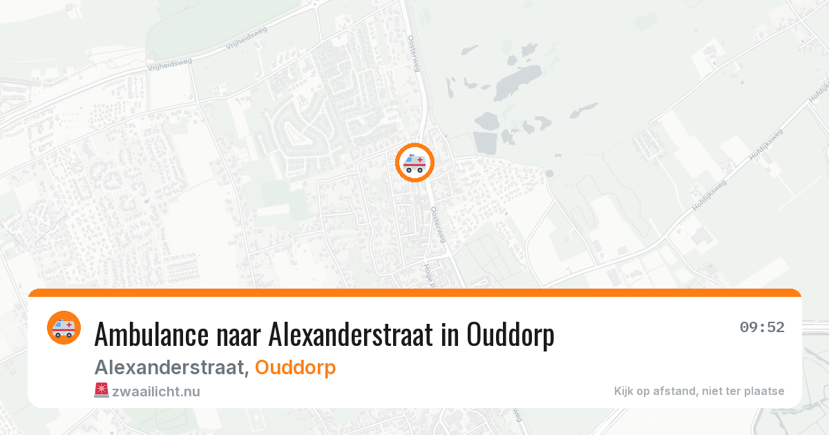 Ambulance naar Alexanderstraat in Ouddorp — 10 jul 2026