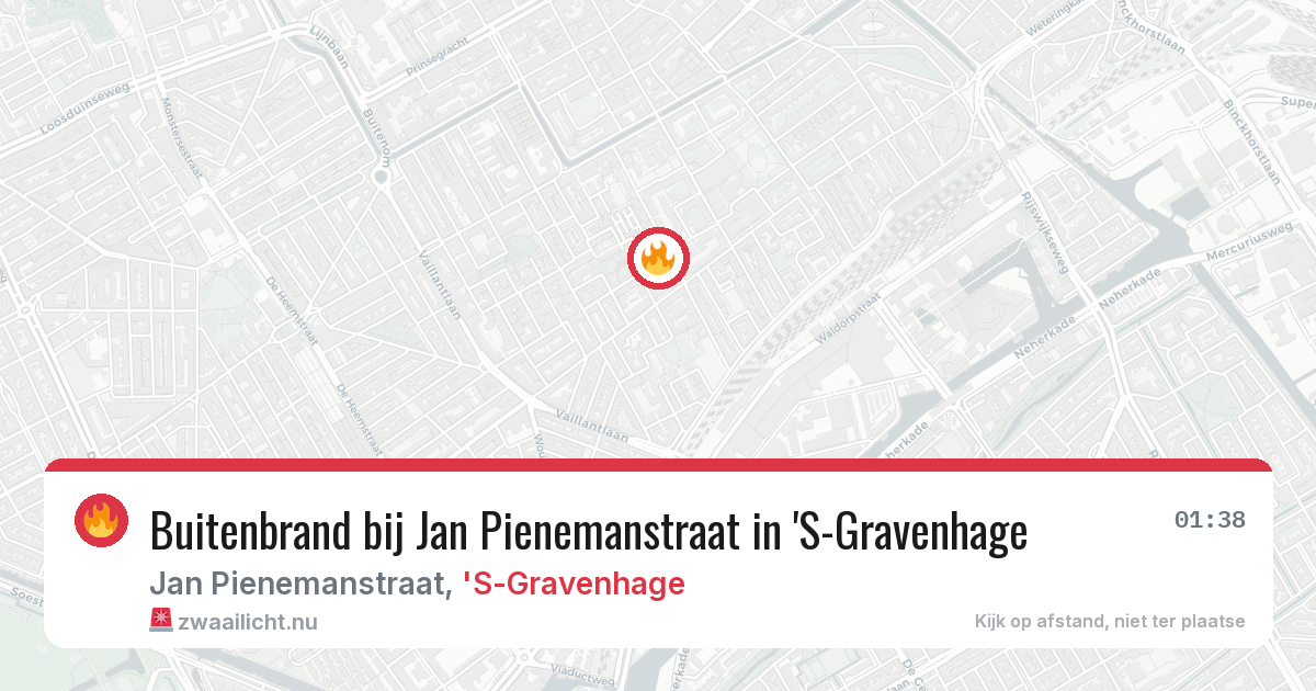 Buitenbrand bij Jan Pienemanstraat in 'S-Gravenhage — 30 mrt 2026
