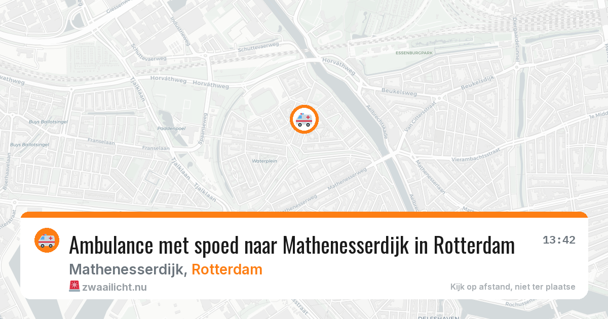Ambulance met spoed naar Mathenesserdijk in Rotterdam — 26 mrt 2026