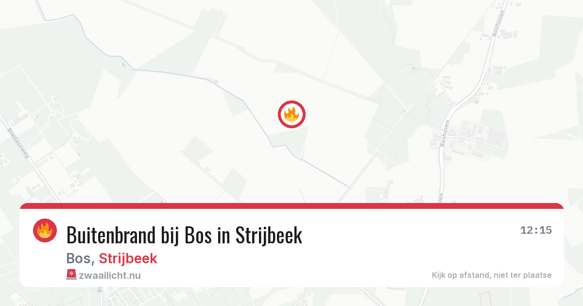 Buitenbrand bij Bos in Strijbeek — 22 apr 2026