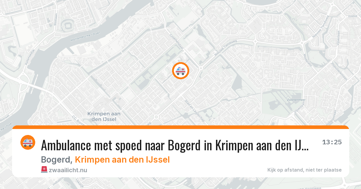 Ambulance met spoed naar Bogerd in Krimpen aan den IJssel — 17 jul 2026