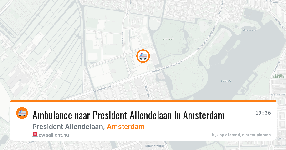 Ambulance naar President Allendelaan in Amsterdam — 15 jul 2026