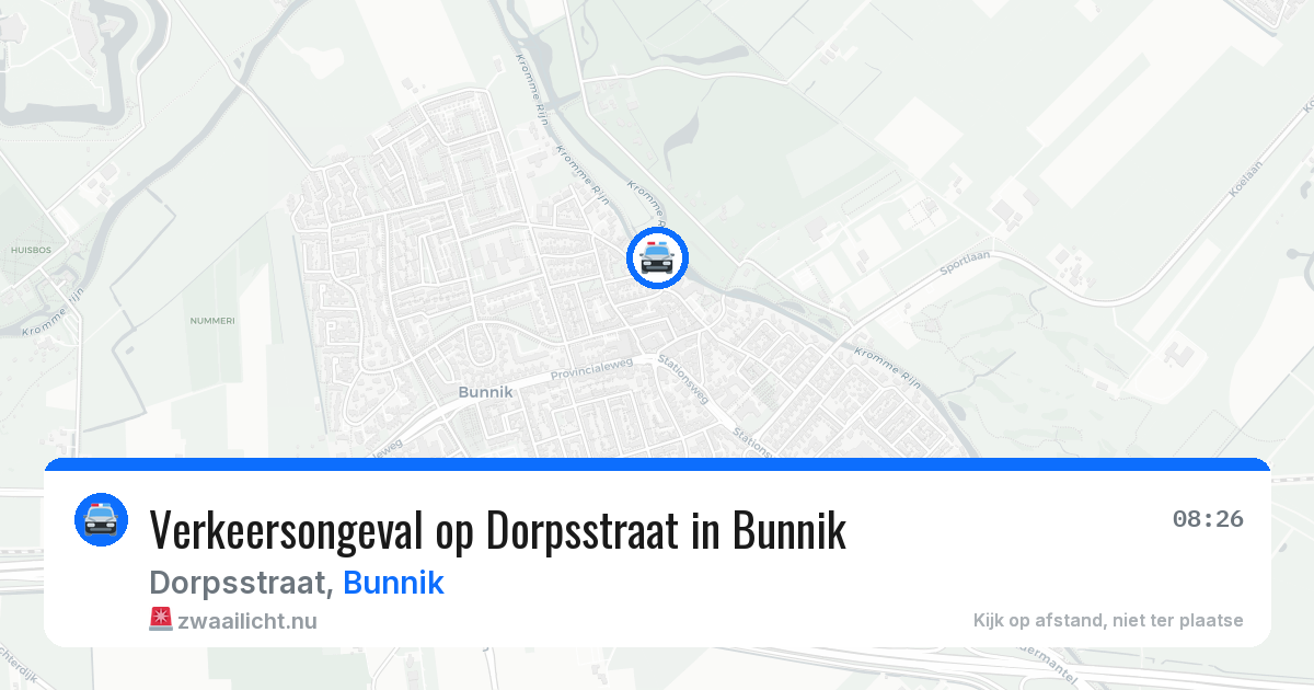 Verkeersongeval op Dorpsstraat in Bunnik — 5 jun 2026